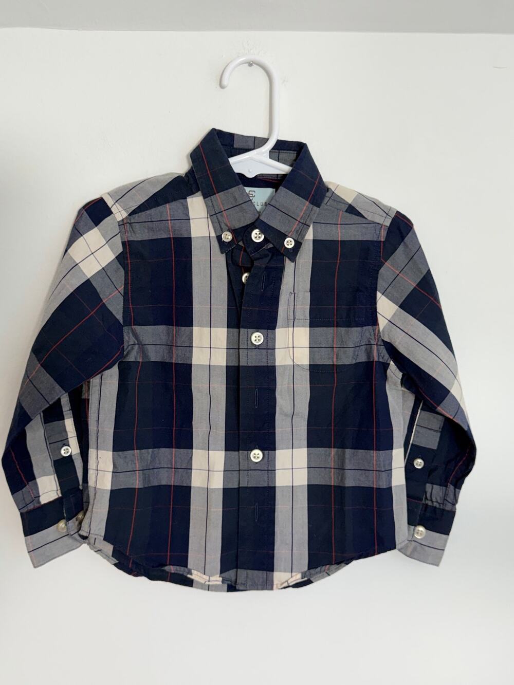 Class Club Plaid Button down‎ shirt size 2/3